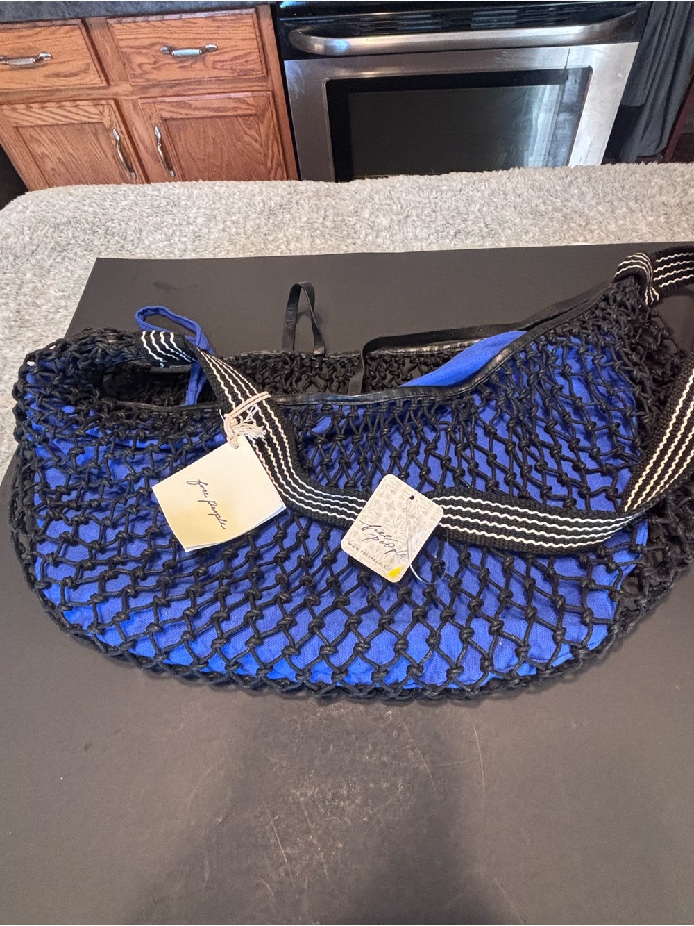 Free People Silver Springs Bag/ Royal Blue NWT